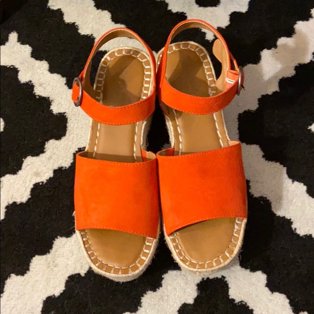 Coral Platform Sandals